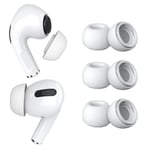 3 Pairs Replacement Earbud Tips for AirPods Pro - Silicone Ear Tips S – White