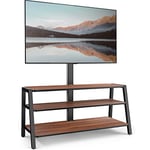 FITUEYES Meuble TV avec Support en Bois pour Ecran TV de 37 à 70 Pouces et Support TV sur Pied 6 Réglages en Hauteur 1135 mm à 1299 mm jusqu'à 35 KG Max.VESA 600x400 mm pour Salon Chambre Réunion