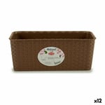 Blomlåda Stefanplast Brun PVC 13 x 11 x 28,5 cm (12 antal)