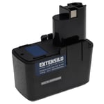 EXTENSILO Batterie compatible avec Bosch PSR 12VES outil électrique (3300 mAh, NiMH, 12 V)