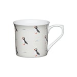 KitchenCraft Fluted Fine Bone China Puffin Mug