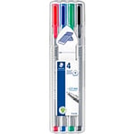 Staedtler Triplus 334 Fineliner Pen Fine 0.3 mm Assorted Pack of 4