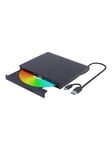 Gembird DVD-USB-03 - DVD±RW (±R DL) / DVD-RAM drive - USB 3.1 Gen 1 - external - DVD-RW (Brenner) - USB 3.1 Gen 1 - Svart