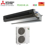 Climatiseur Mitsubishi electric ducted air conditioner inverter medium head 42000 btu pead-m125ja + puz-m125vka single phase r-32 wi-fi optional