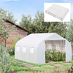 OutSunny Greenhouse Cover White 4.5 x 3 x 2 m