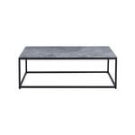 Table basse TRAMPSTA en verre effet gris pierre, idéal pour un salon unique