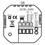 UK (Black)LED Smart Thermostat 7 Day Programmable Smart Wireless Home Thermostat