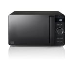 Swan SM22037LBLKN Stealth LED Digital Microwave with Glass Turntable, Defrost Setting, 20L, 800W, Matte Black