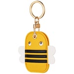 AXFEE Airtag Porte Clé, Mignon PU Étuis pour Apple AirTag, Portable Key Finder pour Clés Enfants Animaux de Compagnie, [ Porte- Clés Contrôle d'Accès] (Airtag Non Inclus) (Abeille)