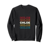 I Love Chloe Personalized Retro Sunset First Name Sweatshirt