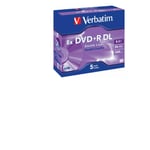 Verbatim 43541 DVD+R Double Layer Matt Silver 8x 8.5GB - Pack Of 5