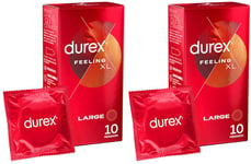 Durex Préservatifs Feeling XL - 10 Fins et Larges Préservatif(S) 2x10 pc(s)