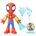 SPIDEY AND HIS AMAZING FRIENDS Marvel Electronic Suit Up Spidey, 10-Inch Action Figure with Lights and Sounds, Preschool Toys, Aged 3 and Up