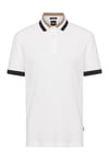 Hugo Boss Black Mens Prout 37 Polo Shirt White - Size Large