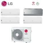 lg quadri split inverter air conditioner series libero smart +(12 artcool) 9+9+12+18 avec mu4r27 ul0 r-32 9000+9000+12000+18000 wi-fi integrated