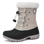 Mishansha Enfant Bottes de Neige Hiver Fille Bottes D'hiver Garçon Fourrure Bottines Chaudes