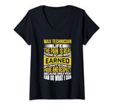 Womens Pain Is Real Wax Technician and Hair Waxer V-Neck T-Shirt