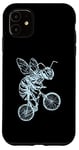 Coque pour iPhone 11 Bee Cycling Vélo Drôle Animal Cool Insecte Biker Ride Bike