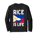 Cool Rice Design For Men Women White Food Cooker Rice Lover Long Sleeve T-Shirt