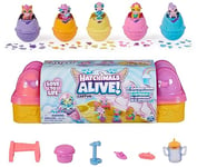 HATCHIMALS ALIVE - Boîte 5 Oeufs + Accessoires - Boîte Oeufs 6 Figurines À Collectionner Et 11 Accessoires - A Faire Eclore Avec De L'Eau - Figurine - Transport Facile - Jouet Enfant 3 Ans et +