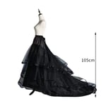 Jupon Long Cerceau Noir,Crinoline,Robe De Rh,Jupe,Sous-Jupe,Accessoires De Mariage