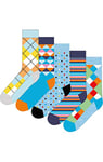 Happy Socks Men's Hs By Happy Classic 5-pack Socks, Blue, M UK