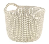 Curver Basket Knit Round 3L, Oasis White, 20.5 x 19.5 x 16 cm