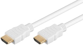 Høyhastighets HDMI-kabel med Ethernet, 3m - Hvit