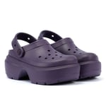 Crocs Stomp WoMens Dark Iris Clogs - Purple - Size UK 6