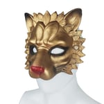 Lion Mask Halvt ansikte Dekorativt försörjning Hållbar 3d för Halloween maskerad Pu Skum Lejonmask Vuxen kostym Festtillbehör PUM20005-5