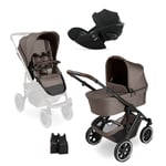 ABC DESIGN nature i-Size Black Salsa 5 Air barnevogn inkl. cybex GOLD Cloud G babystol Plus Moon Plus og adapter