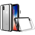 RhinoShield Coque Compatible avec [iPhone XS] | Mod NX - Protection Fine Personnalisable avec Technologie Absorption des Chocs [sans BPA] + [Programme de Remplacement] - Noir