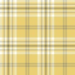 Yellow Grey White Check Wallpaper Country Tartan Plaid Stripe Muriva Kelso