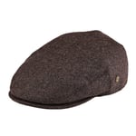 (58-59cm Auburn) Villa Tweed Herringbone Flat Cap Newsboy Caps Miesten Naiset Classic Cabbie Kuljettajahattu Baretti Miesten Golf Metsästys Ivy Hatut