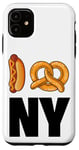 Coque pour iPhone 11 Cool New York Food, Cool New York City Illustration Graphic