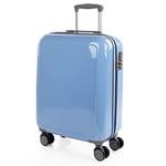 ITACA - Cabin Suitcase - PC Polycarbonate Hand Luggage Case. Travel Small Suitcase with Wheels - Cabin Luggage with Telescopic Handle - Lightweight Suitcase Carry on Suitcase with Combination Lo, Blue