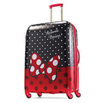 American Tourister Disney Minnie Red Bow Hardside Luggage Collection, Minnie Mouse Red Bow, 28", Disney Hardside Luggage with Spinner Wheels