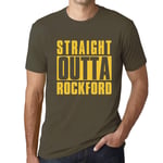 Homme Tee-Shirt Tout Droit Sorti De Rockford - Straight Outta Rockford - T-Shirt Graphique Éco-Responsable Vintage Cadeau Nouveauté