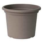 Lhicum Geo Pot à Plantes en Plastique Rond 15cm x 11cm Taupe