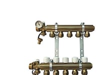 3/4 Kompl 3K, Gulvvarme - Gulvvarme Fordelerrør M. Forudinds. 3/4X 3 Kredse
