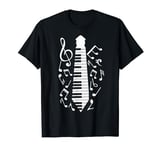 Piano Player Pianist Keyboard Music Notes Piano Tie T-Shirt