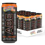 Applied Nutrition ABE Pre Workout Cans - All Black Everything Energy + Performance Drink, ABE Carbonated Beverage Sugar Free with Caffeine (Pack of 12 Cans x 330ml) (Orange Burst)