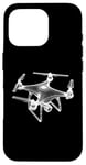 Coque pour iPhone 16 Pro Drone 3D Wireframe - Drone volant vintage amateur de pilote