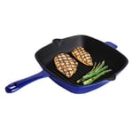 Professional Square Cast Iron Griddle Pan - 25cm - Non-Stick Cast Iron Pan, Pre-Seasoned Skillet Pan - by Jean Patrique