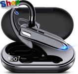 Bluetooth  Single  Wireless  Headset  Handsfree  Earpiece  for  Phone ,  V5 . 3