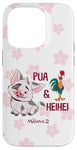 iPhone 14 Pro Disney Moana 2 Pua & Hei Hei Best Duo Cute Floral Logo Case