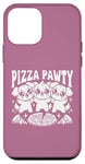 Coque pour iPhone 12 mini Pizza Party Pizza Pawty Three Dogs Funny Pun amoureux des chiens