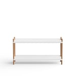 NINE - BOLT Shelving 1000 - 2 shelves Oak Natural White - Hyllor & Hyllsystem - Lennart Ebert - Vit - Metall/Trä