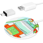 ZYHFBHFBH Mini Wireless Charger, Cartoon Car Qi Charger Charging Fastly For All Qi-enabled Devices Of Iphone And Samsung