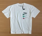 Nike Max90 DNA T-shirt Graphic Swoosh Cotton Top - Mens XXL White Loose Fit New